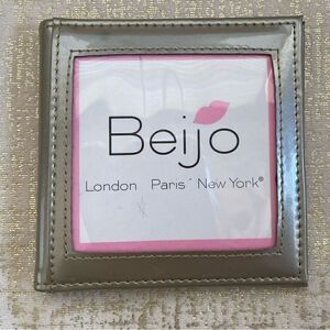 Beijo Pewter Wallet/ Card/ID/Photo Holder. Bi-fold Style. Excellent Condition!